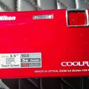 Nikon Coolpix Red Digital Camera